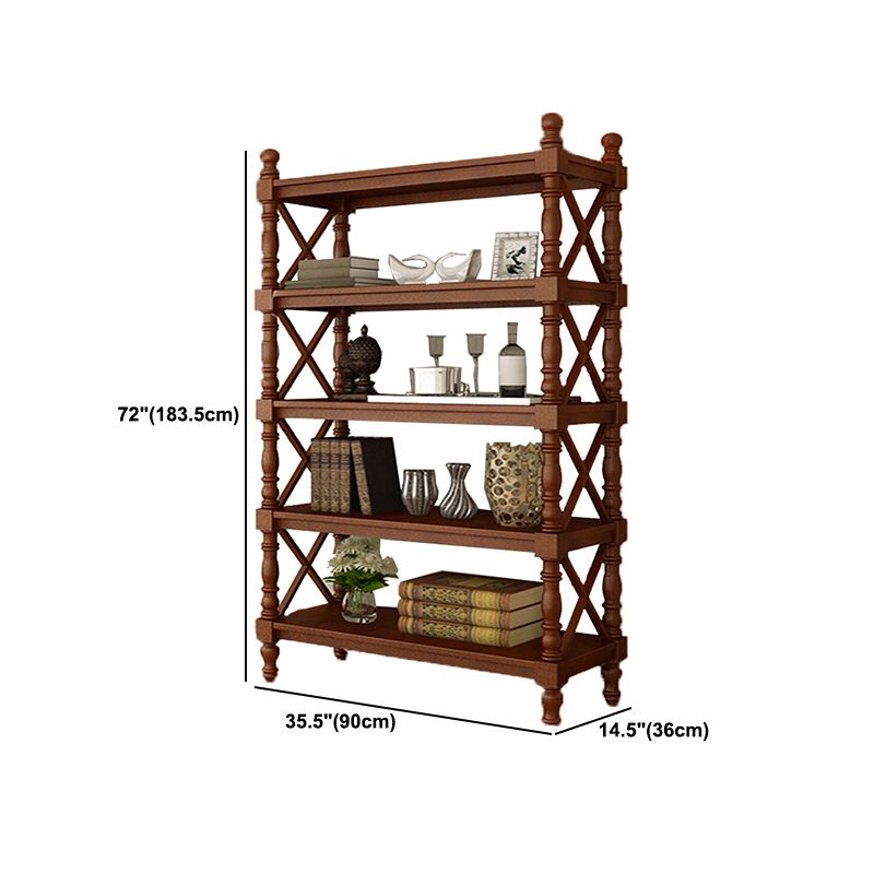 Scandinavian Study Room Bookshelf Solid Wood Etagere Bookcase