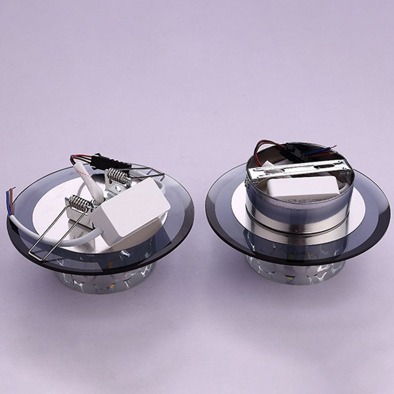 Circular LED Flush Mount Light Simplicity Crystal Corridor Flush Mount Ceiling Light