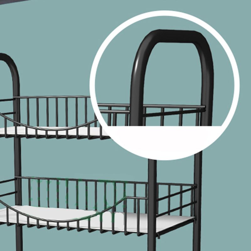 Industrial Metal Geometric Bookcase Open Back Bookcase with Wheels