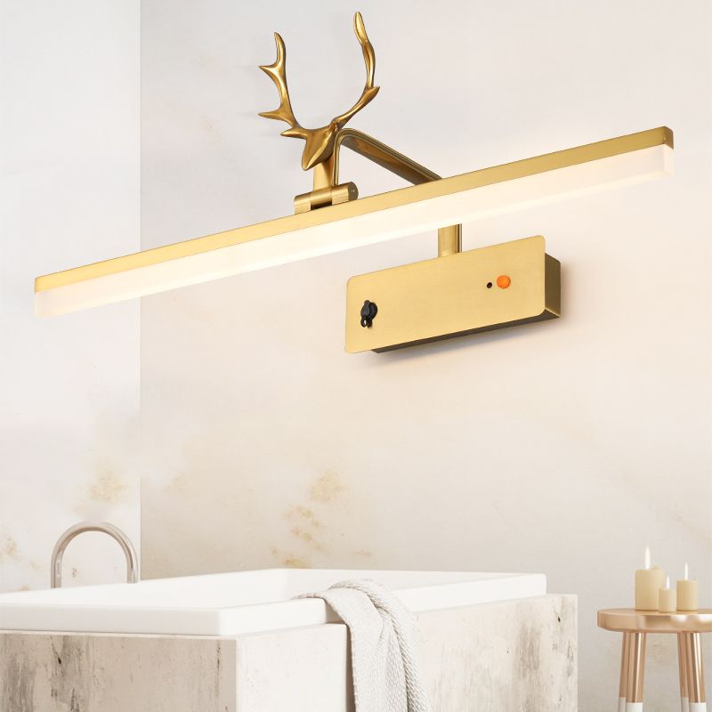 Metal Linear Vanity Lighting Contemporary Style 1 Light Led Vanity Lights
