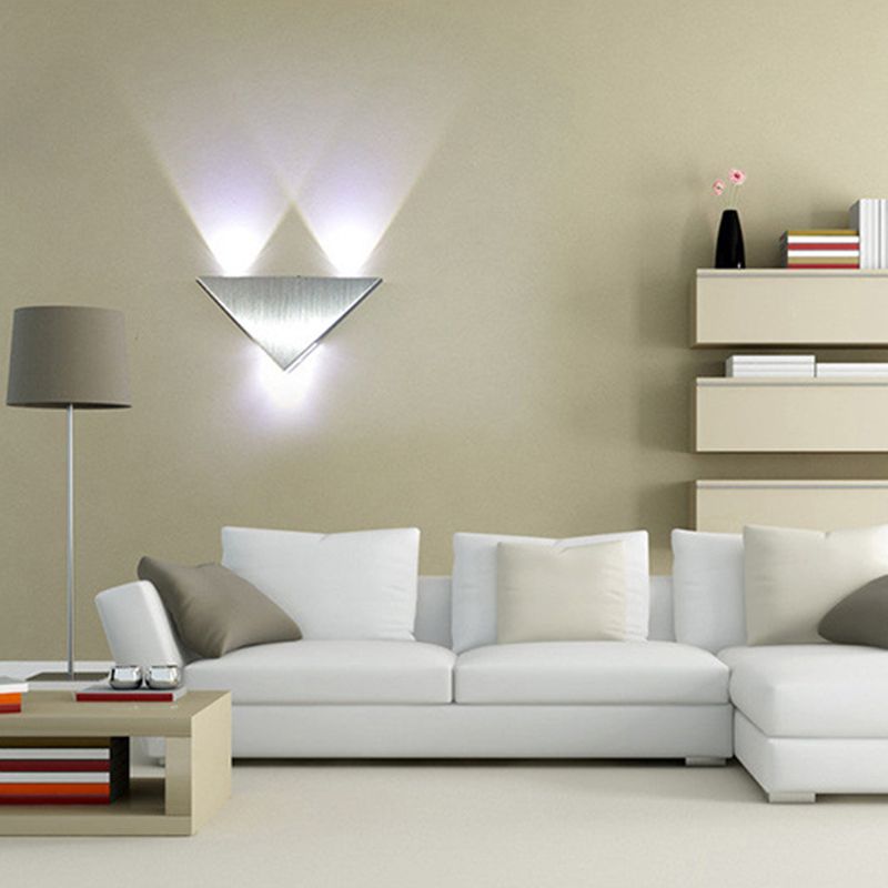 Contemporary Style Geometric Wall Mounted Light Metal Multi Lights Wall Washer Sconce