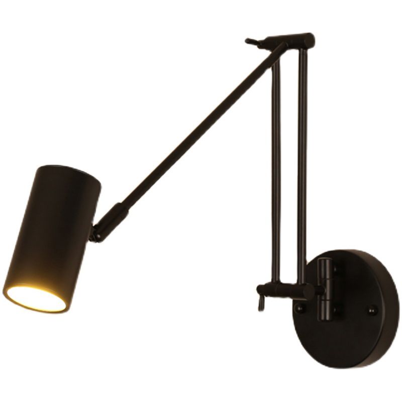 Metal Geometric Swing Arm Wall Lighting Modern 1-Light Wall Mounted Light Fixture