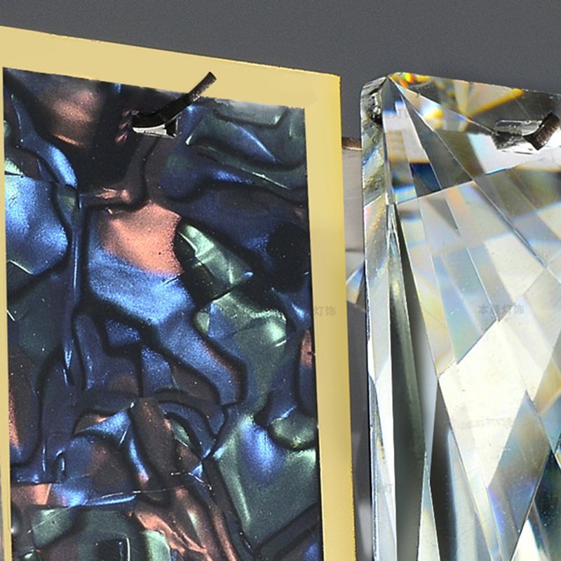 Contemporary Style Oval Shape Island Light Crystal 1 Light Island Lighting in Gold