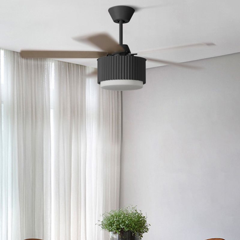 Metal Fan Shape Ceiling Fans Kid Style 1 Light Ceiling Mount Fan Fixture for Living Room