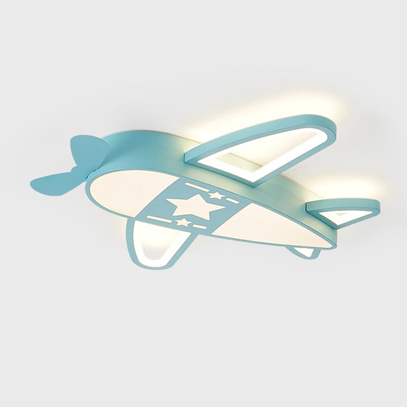 Airplane Shape Ceiling Fixtures Kids Style Metal 5 Lights Ceiling Mounted Lights