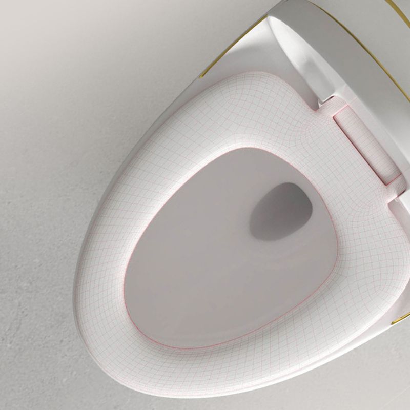 Contemporary Skirted Toilet Bowl One Piece Ceramic Urine Toilet with Seat