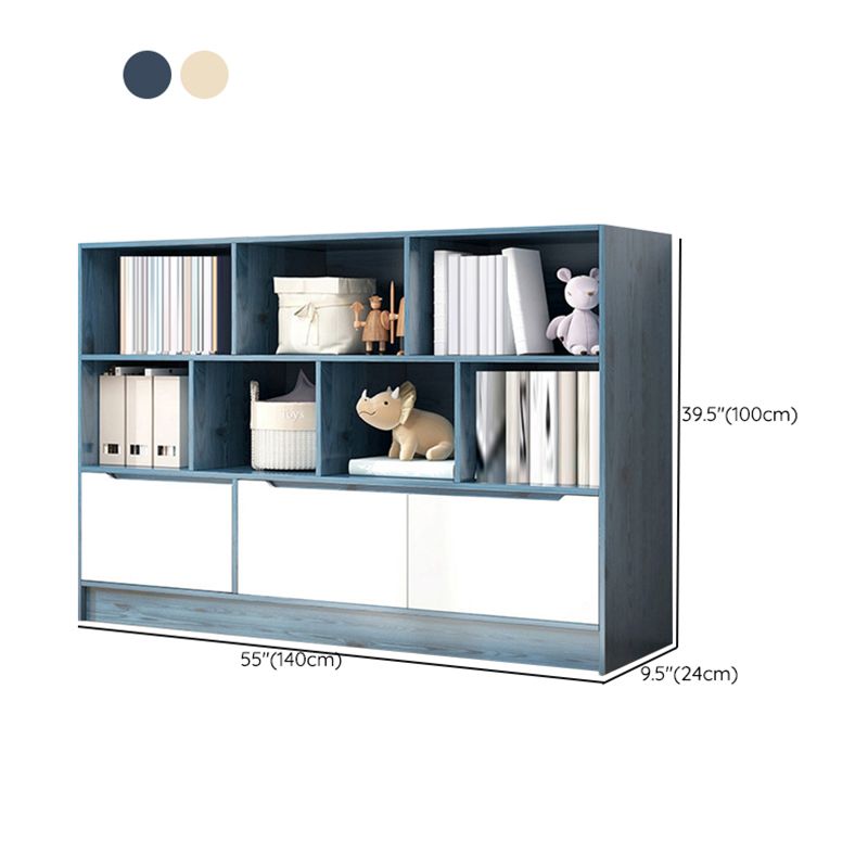 Scandinavian Engineered Wood Bookshelf Standard Bookcase with Shelves