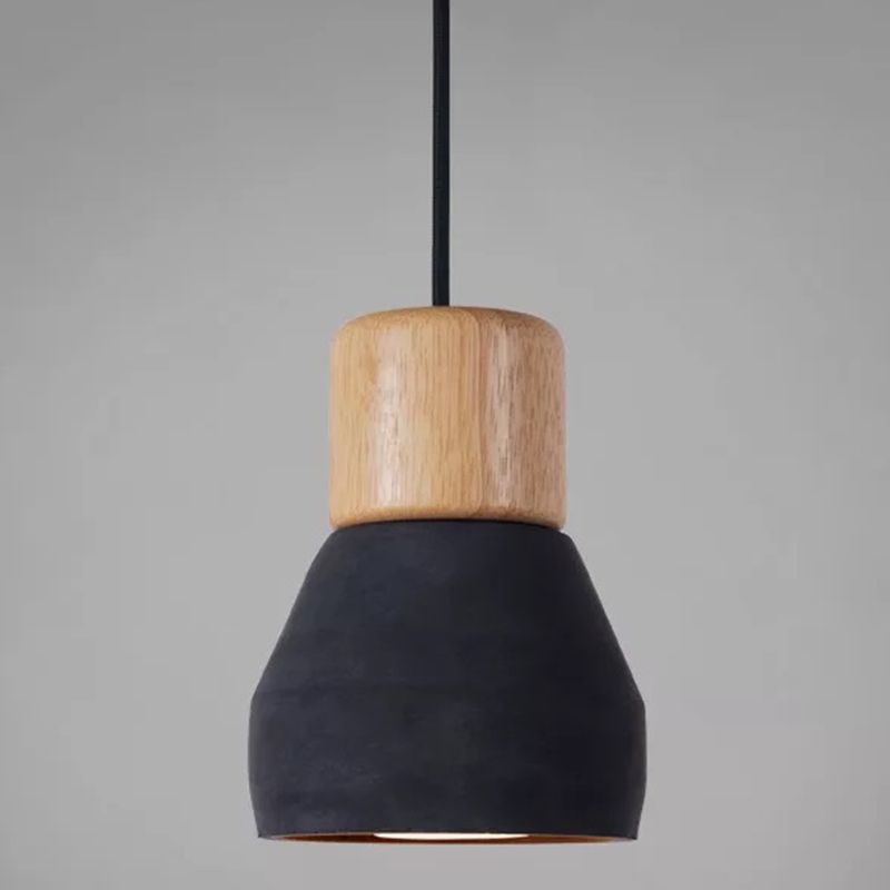 Cement Tapered Hanging Light Nordic Minimalist Style 1 Light Restaurant Down Mini Pendant