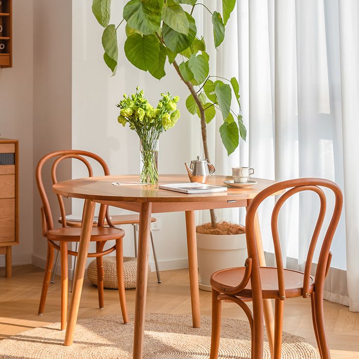 Modern Solid Wood Dining Table Round Standard Dining Table for Kitchen