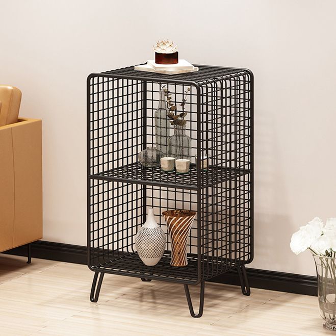 Modern Style Standard Bookcase Metal Closed Back Bookshelf for Home