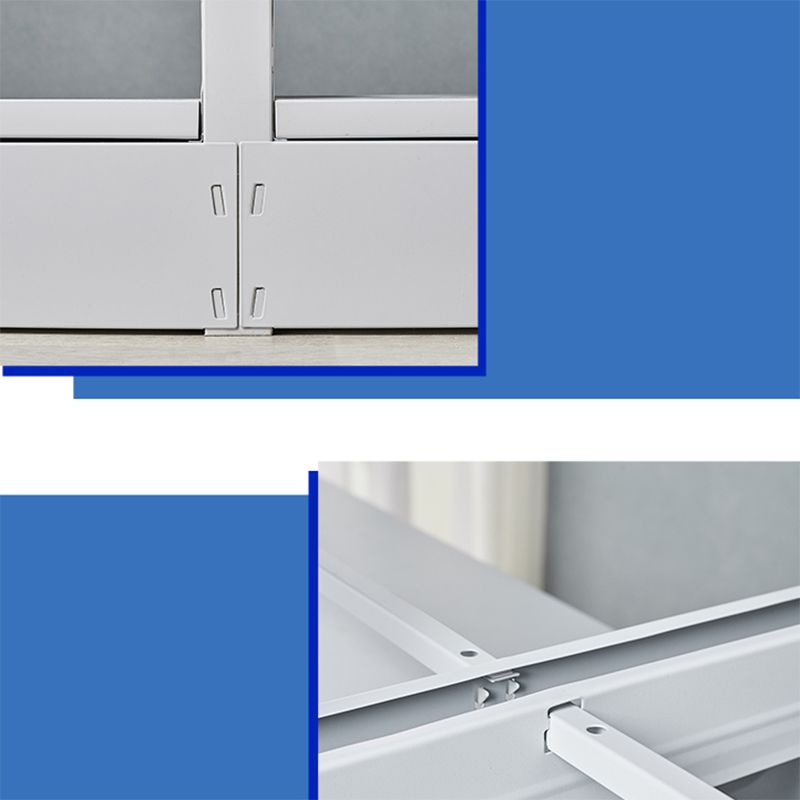 Rectangle Etagere Bookcase Modern Metal Open Bookcase with Shelves