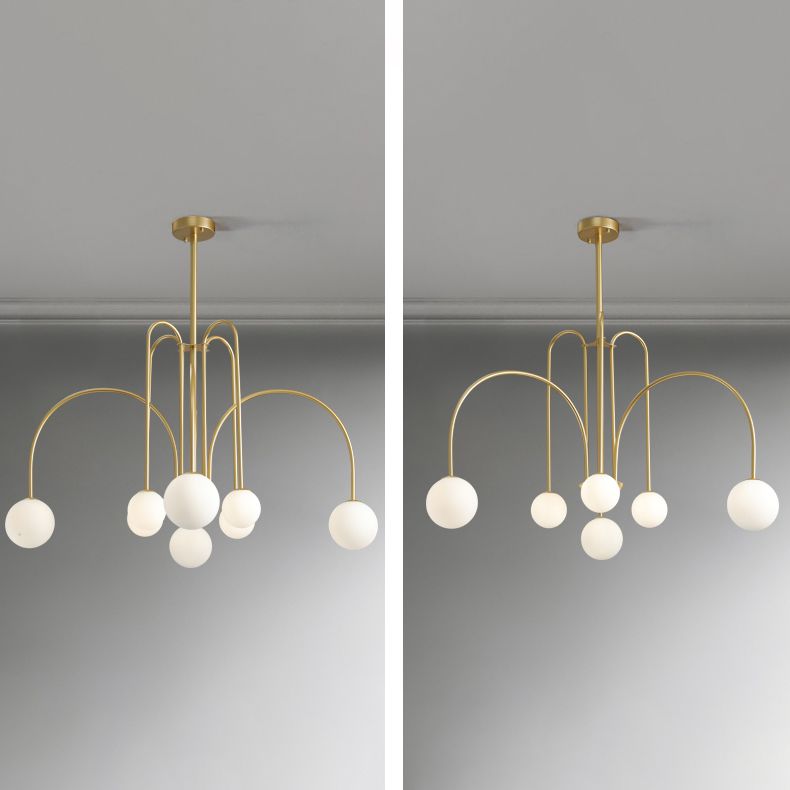 Modern Metal Chandelier Light Multi-Head Suspension Pendant Lamp for Living Room