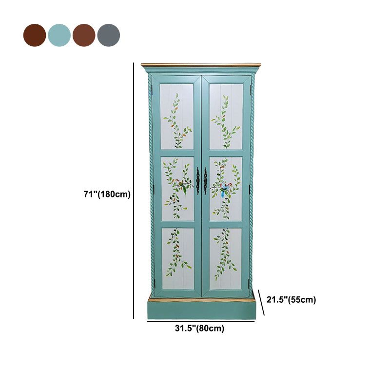 Wood Matte Finish Storage Cabinet with Hinged Door Coastal Cabinet for Home