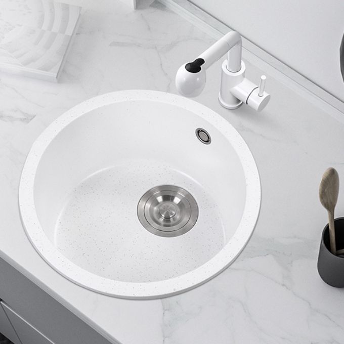 Single Bowl Kitchen Sink Modern Quartz Kitchen Sink with Round Shape