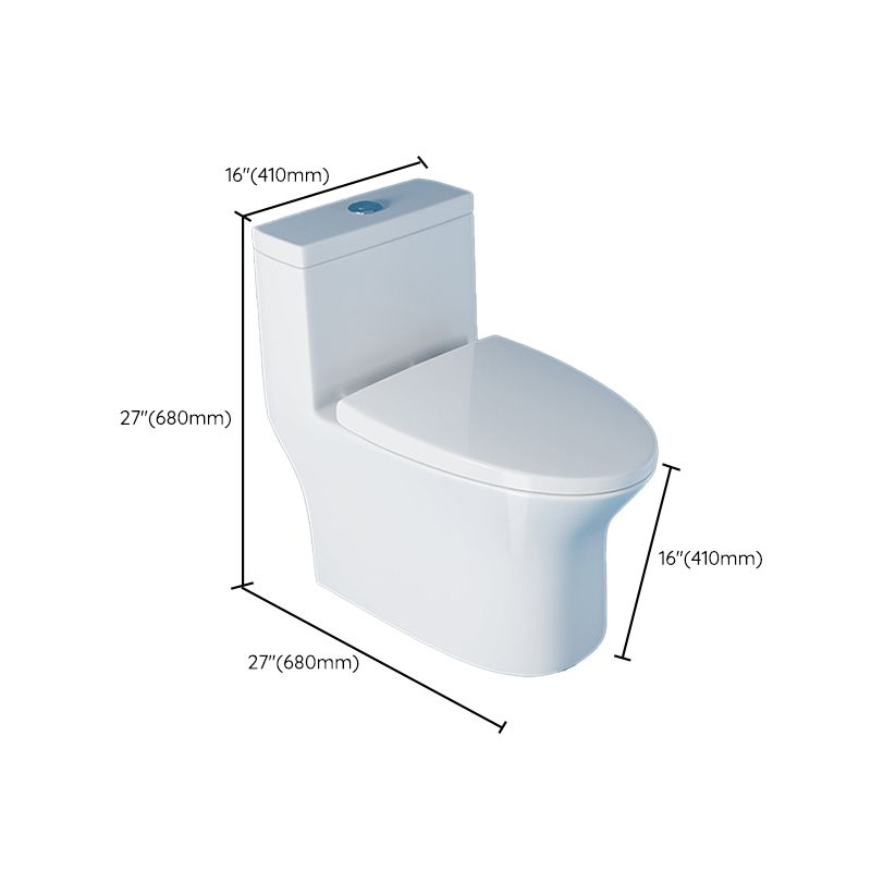 Contemporary Floor Mounted Toilet Bowl One-Piece Toilet for Washroom