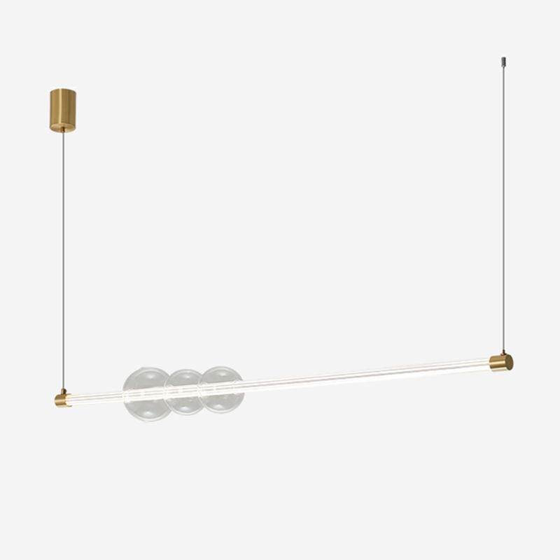 Clear Glass Ceiling Pendant Light Modern LED Kitchen Island Lighting Ideas