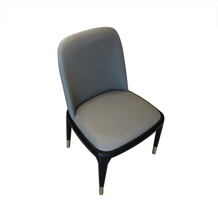 Scandinavian White Slate Dining Table Rectangular Dining Table with Wood Base