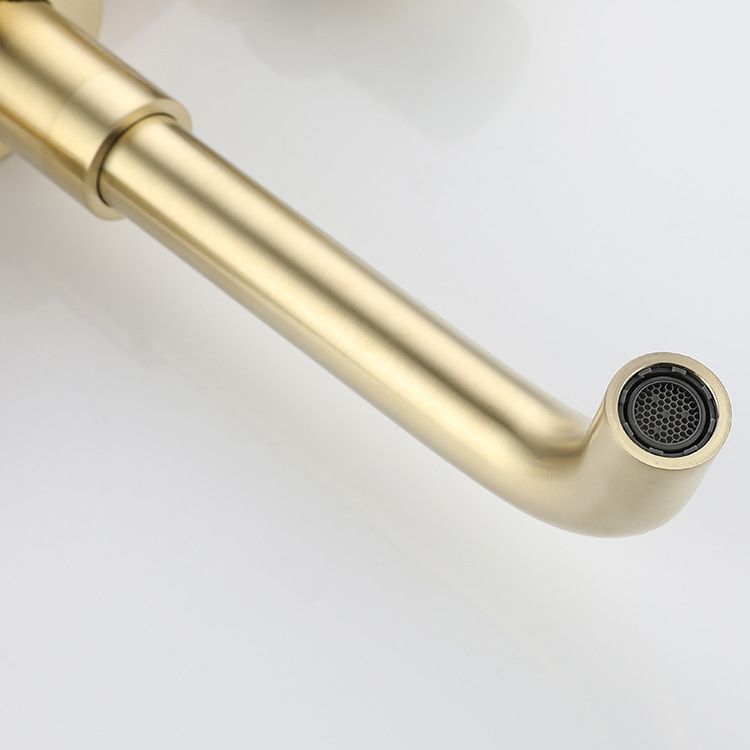 Wall Mounted Faucet Glam Style Two-Handle Faucet for Bathroom