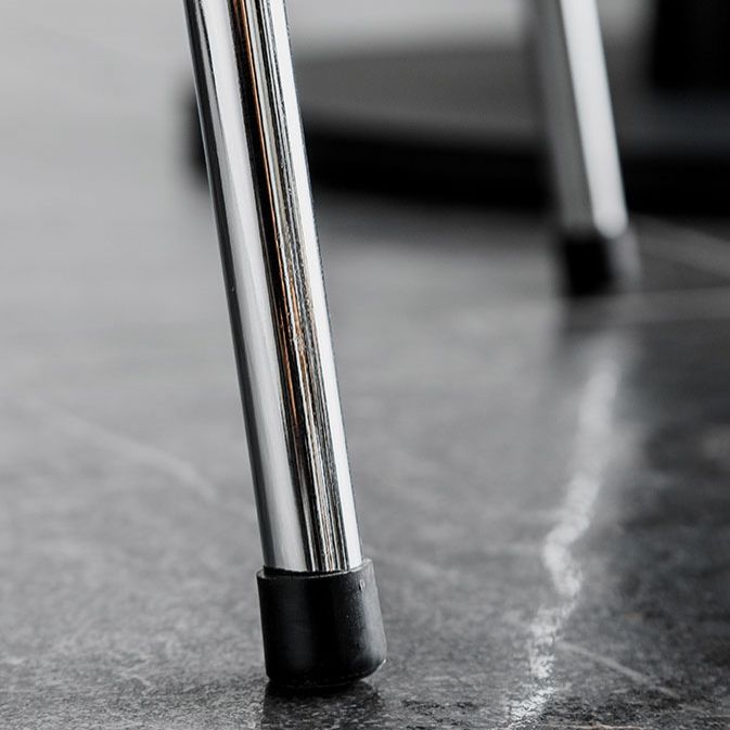 Eigentijdse stijl eetkamerstoel armloze zijstoel met metalen benen voor keuken