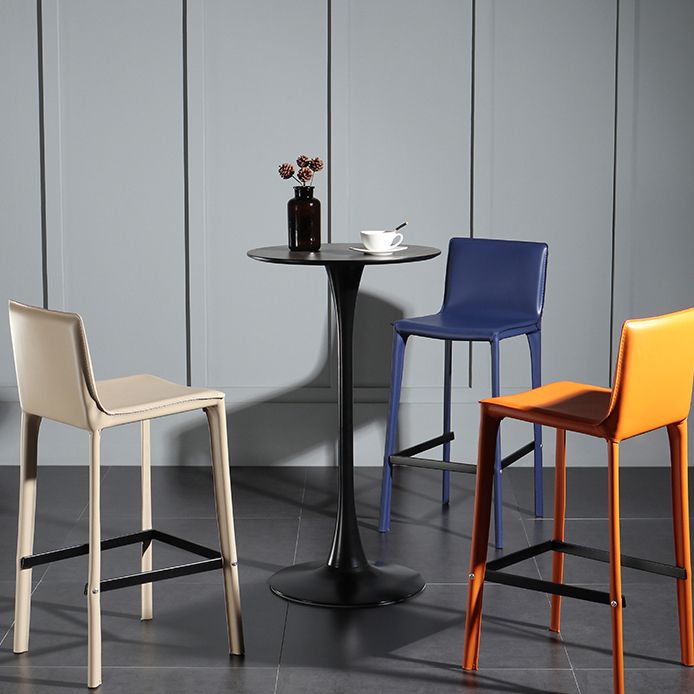 Stone Bar Dining Table Modern Round Bar Table with Pedestal for Dining Room