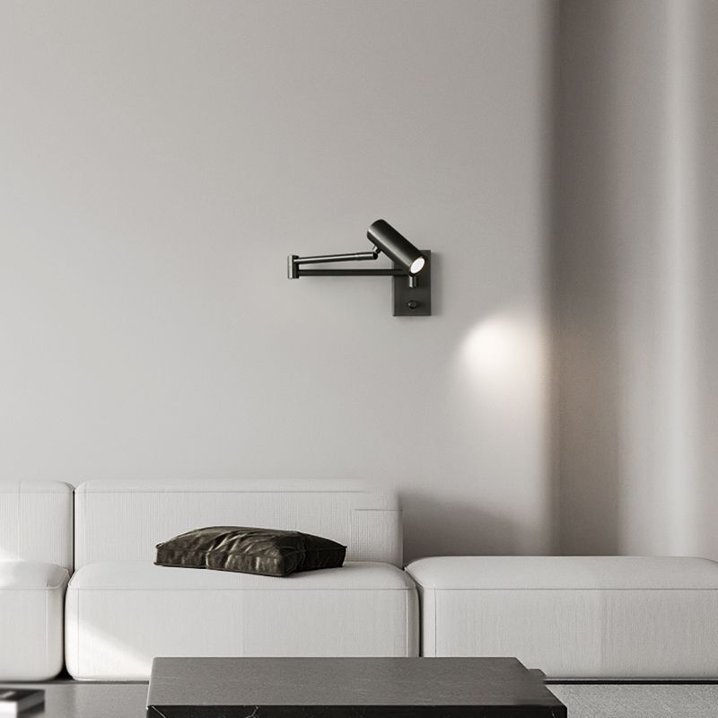 Metal Cylinder Shape Wall Sconce Modern Style 1 Light Wall Light Sconce