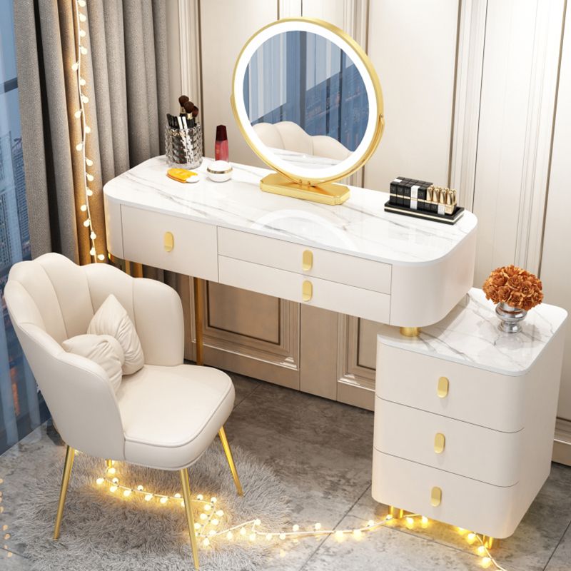 Lighted Mirror Makeup Vanity Desk Storage Box Makeup Vanity Set with Drawer