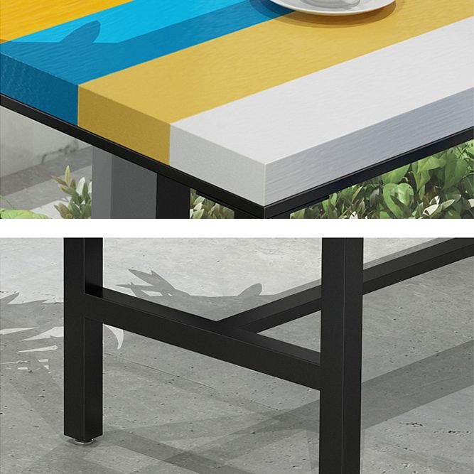 Modern 1/5/9 Pieces Bar Table Set Rectangle Pine Wood Counter Table with High Stools