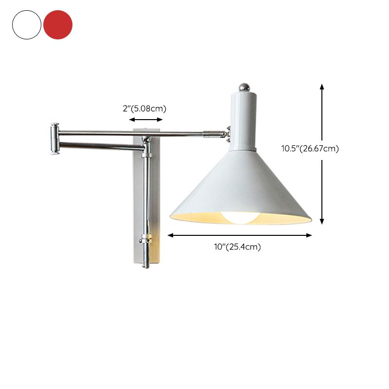 1 Light Cone Wall Mount Light Fixture Modern Metal Wall Mounted Lights