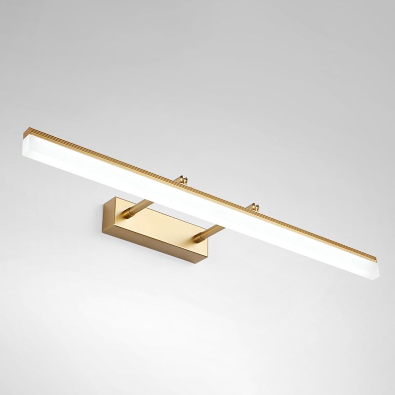 Lampada a parete a LED contemporanea per vanità a barra metallica per bagno