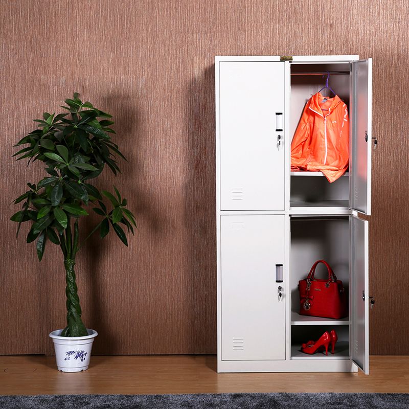 Metal Wardrobe Cabinet Contemporary Grey Wardrobe Armoire for Home