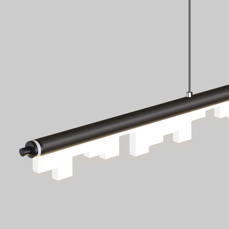 LED -Anhänger Leuchte lineare Form hängende Lampe mit Acrylschatten für Esszimmer