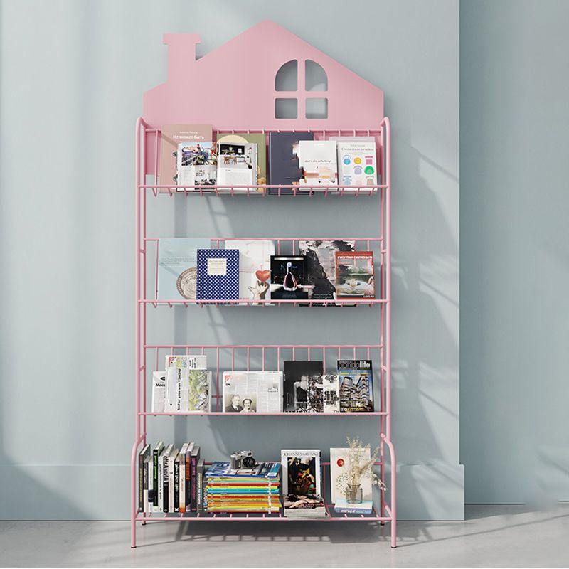 Shelves Included Bookcase 57.1" Tall Metal Bookshelf Vertical