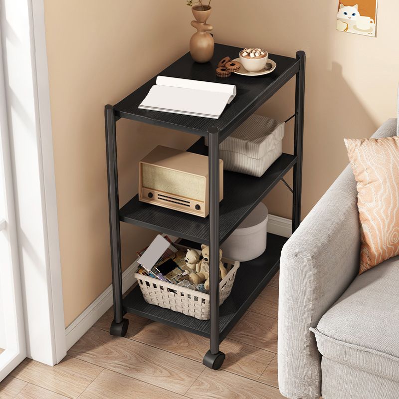 3-Shelf Bookcase Wooden and Metal Shelf Bookcase for Home Office