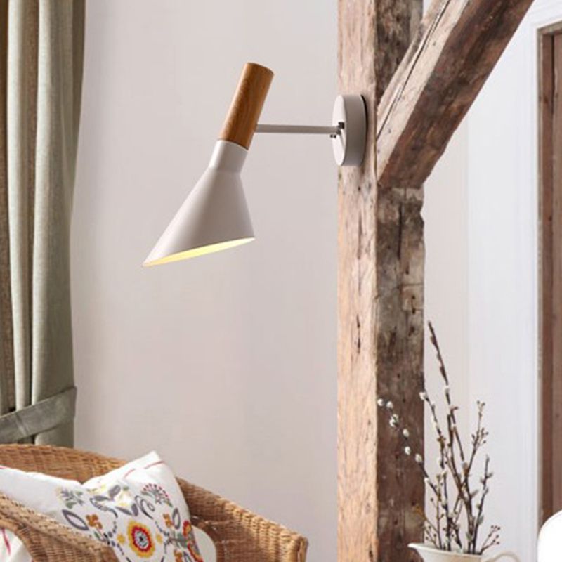 Metal Cone Shape Wall Sconce Modern Style 1 Light Wall Light Fixture