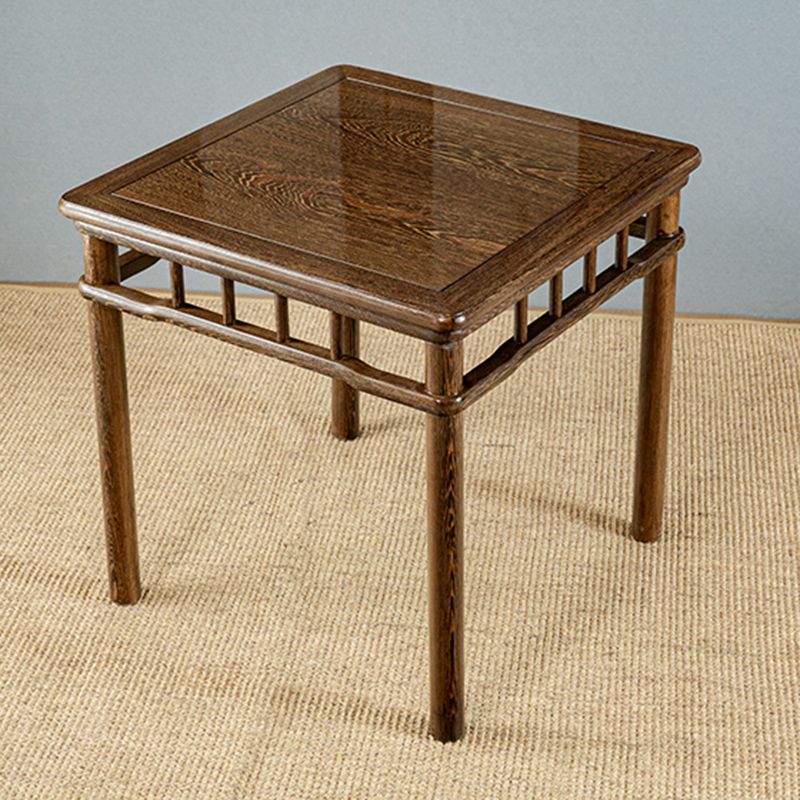 Modern Simple Dining Table Square Dinner Table with Solid Wood Legs