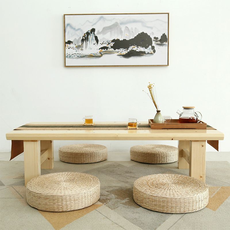 Contemporary Solid Wood Coffee Table 4 Legs Coffee Cocktail Table