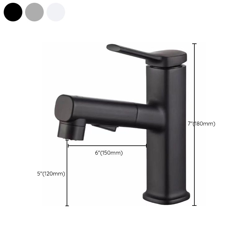 Modern Sink Faucet Pure Color Low Arc Metal Bathroom Sink Faucet