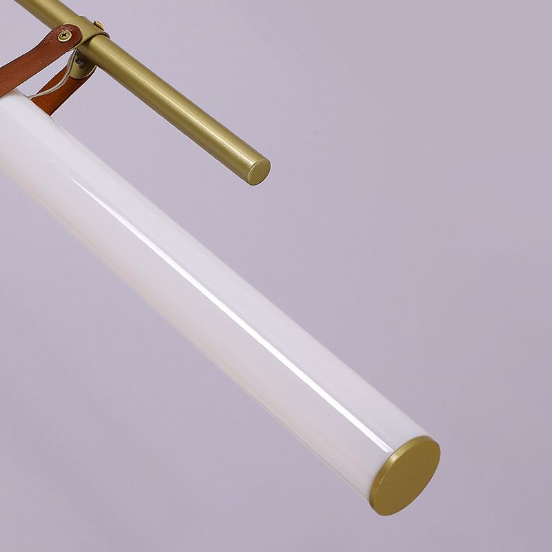 Lineare Metall Island Leuchte moderne Deckenheizlicht für Esszimmer