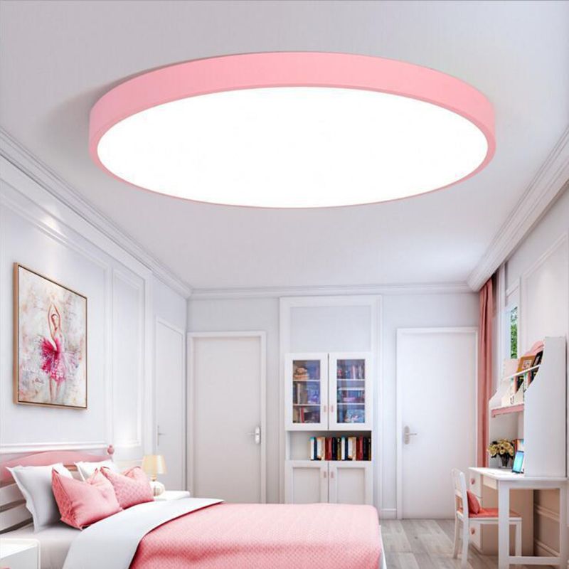 Modern Simple Macaroon LED Ceiling Lamp Acrylic 1 Light for Living Room Study