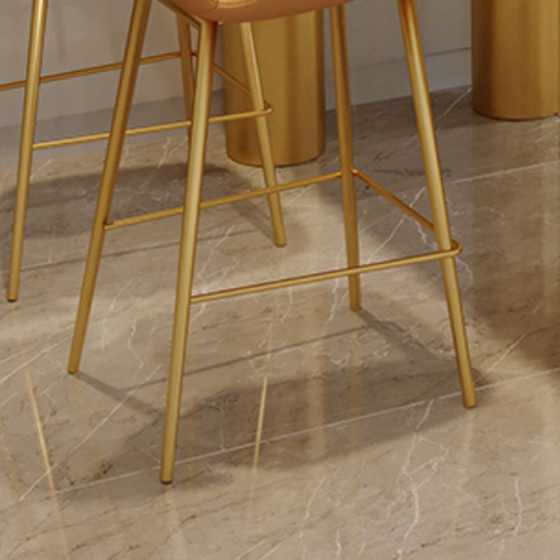 Scandinavian Bucket Counter & Bar Stool Footrest Leather Indoor Counter Stool