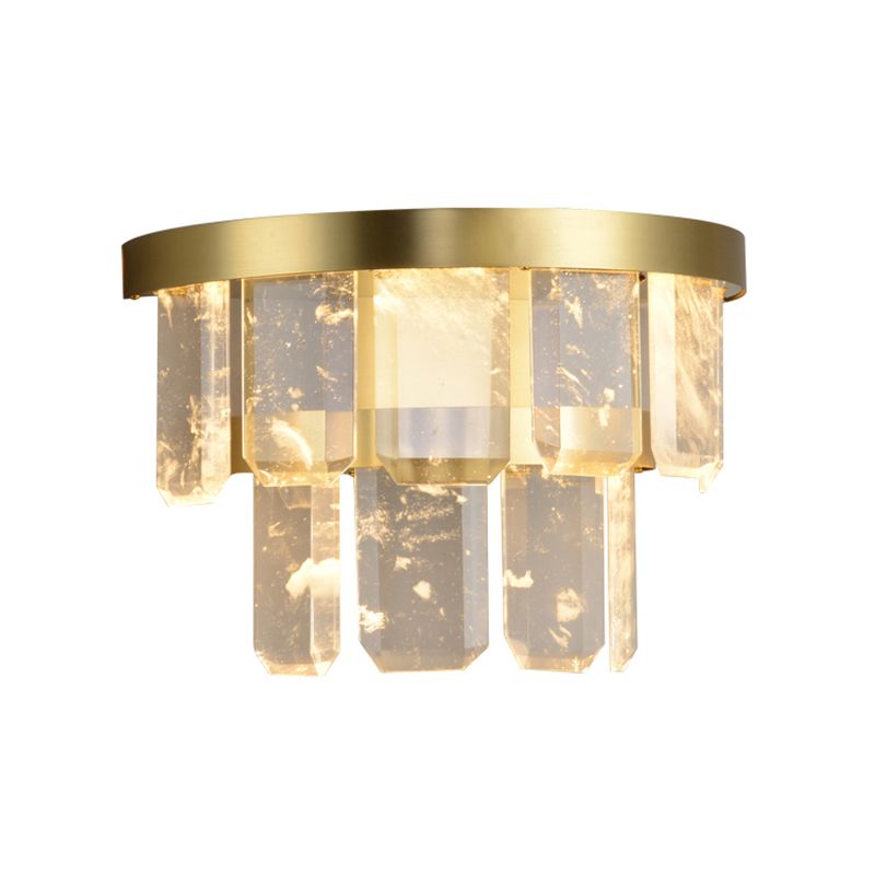 Modern Style Wall Light Crystal 1 Light Sconces in Transparent for Bedroom