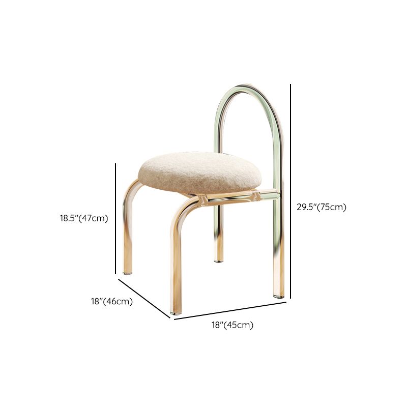 Acrylic Dining Arm Chair Open Upholstered Chair for Dining Room