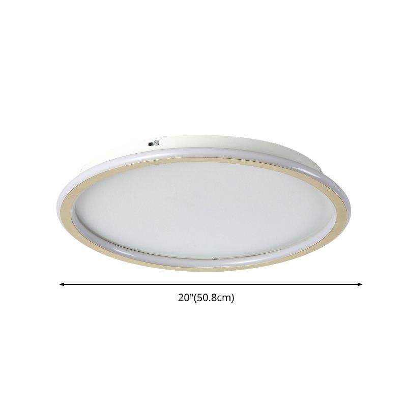 Modern Circolare Flush Light Metal e Acrylic Gold Led Surface Mount Massimale Luci per Living Room