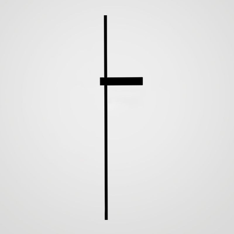 Aluminum Straight Wall Light Nordic Style LED Wall Sconce for Living Room