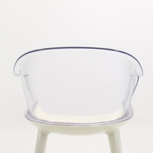 Glam Style Transparent Acrylic Arm Chair Multicolor Dining Arm Chair for Home