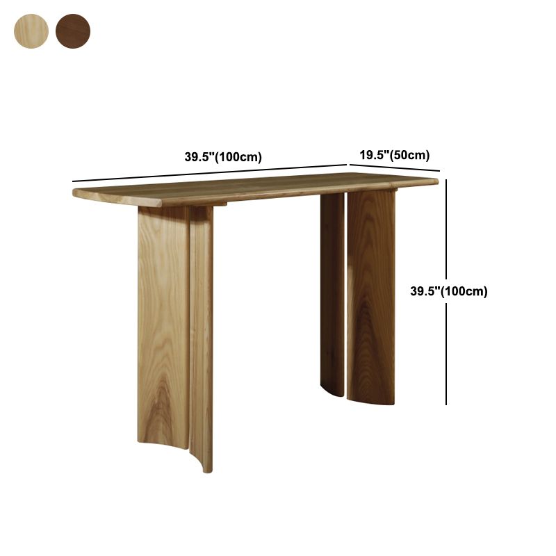 Glam Solid Wood Counter Wine Table Double Pedestal Living Room Bar Table