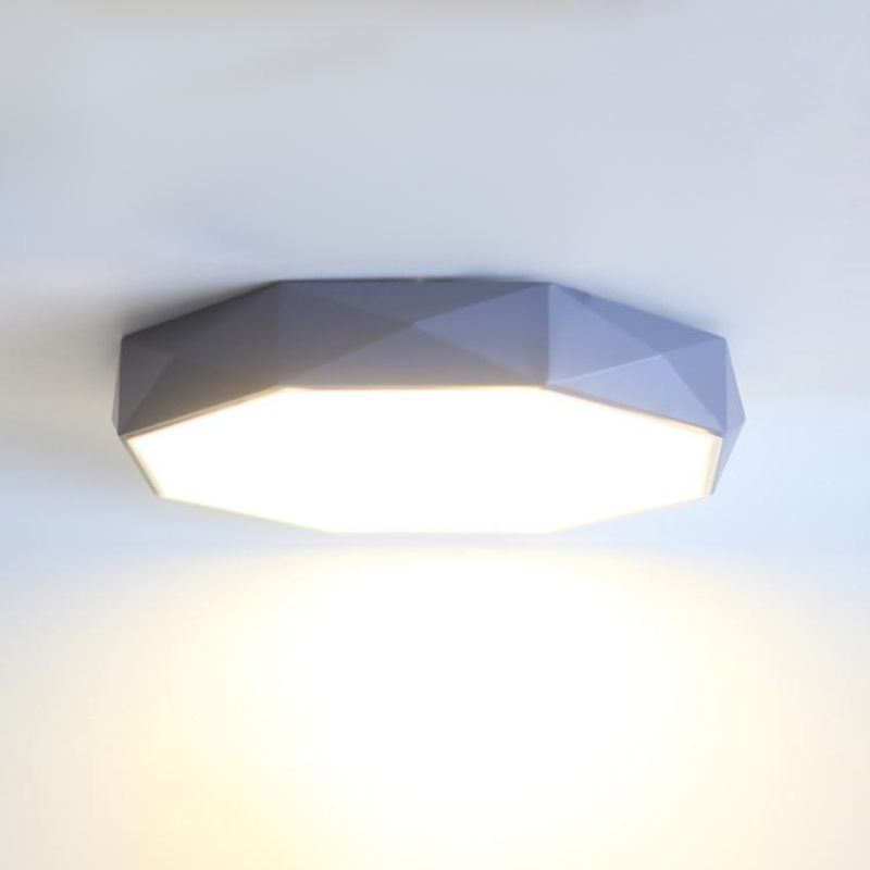 Lámpara de techo LED de macarrón geométrico de hierro con montaje empotrado, moderna y concisa, con pantalla acrílica