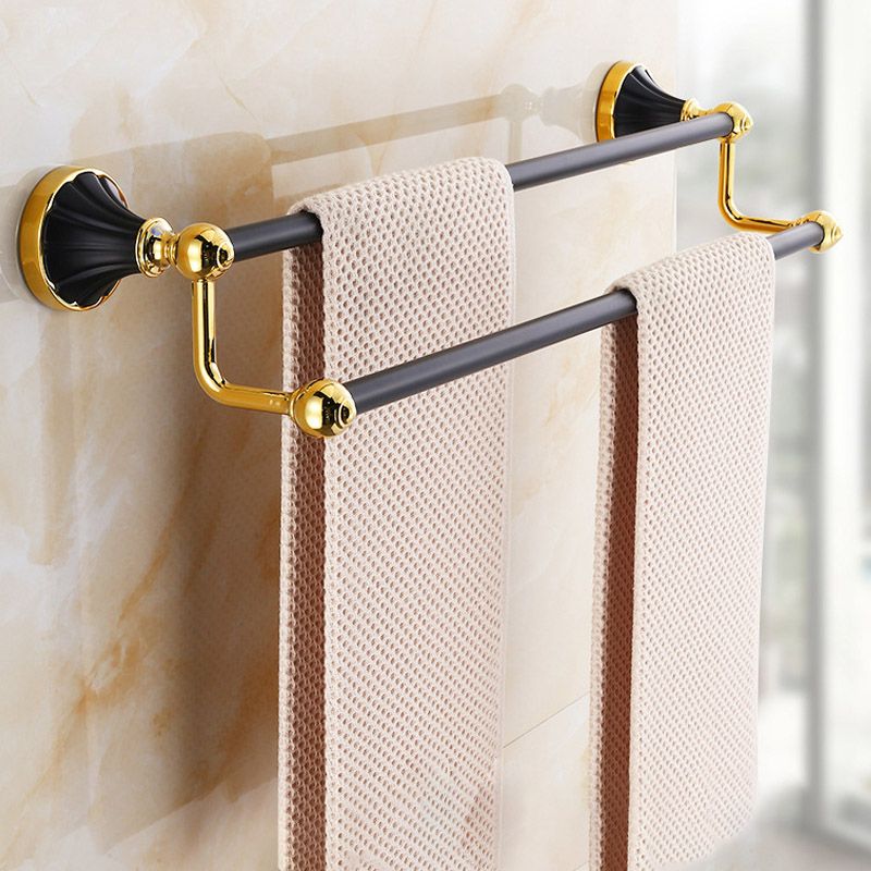 Traditional Bathroom Accessory Kit Towel Bar Bath Shelf Black Bath Hardware Set