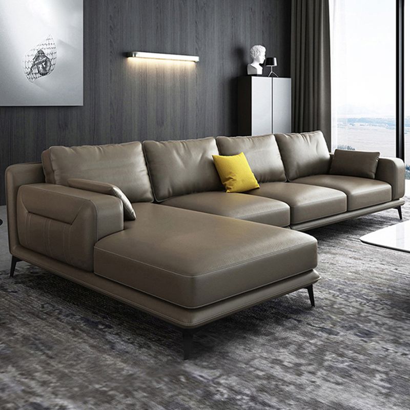 Stationary Faux Leather Living Room Flared Arm Pillows Nordic Seating