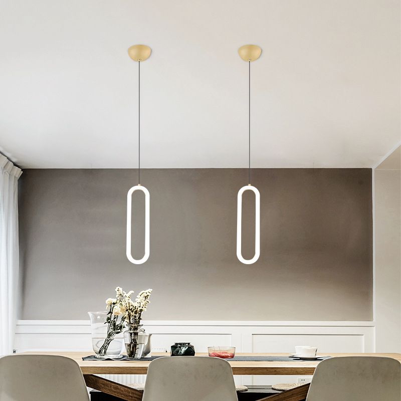 Gouden ronde vorm hanglamp moderne minimalistische ledhanglamp voor woonkamer